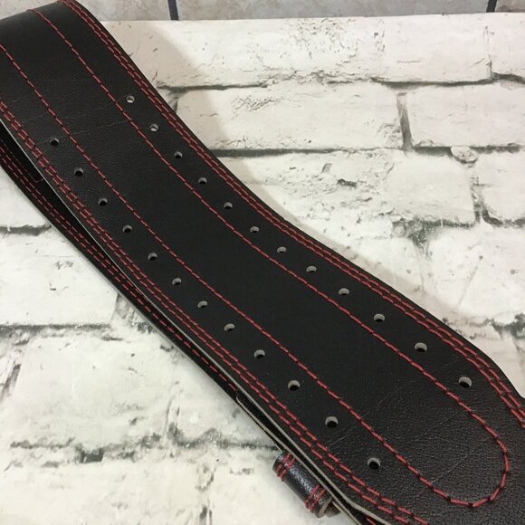 Dark Iron Fitness Padded Leather Weight Lifting Belt Fits Upto 35” Waist - Picture 6 of 6